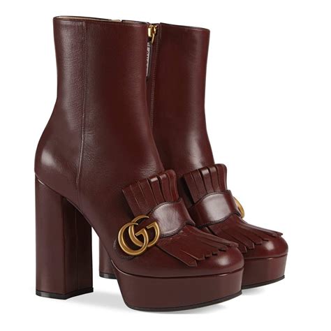 gucci platform boots|gucci platform wedge ankle boots.